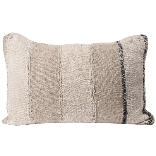 Retreat hand woven linen cotton cushion cover 60 x 40cm