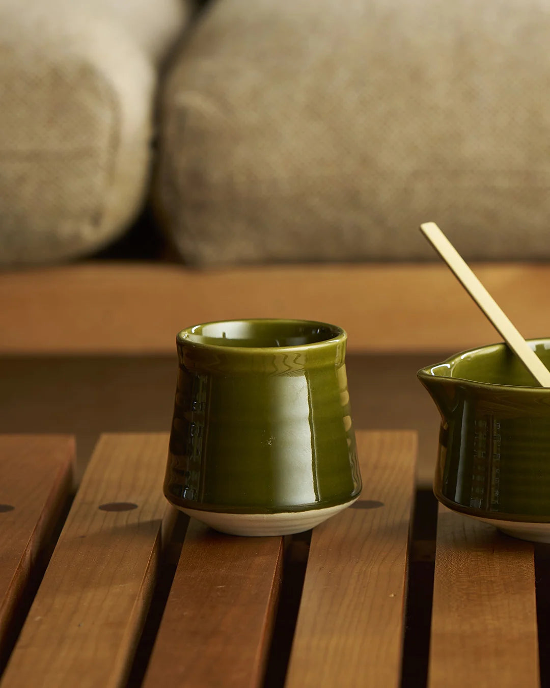 Matcha latte cups set of two