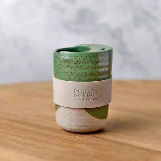 Stoneware travel mug green 350ml