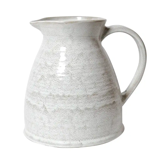 Large ceramic jug tall white 25cm