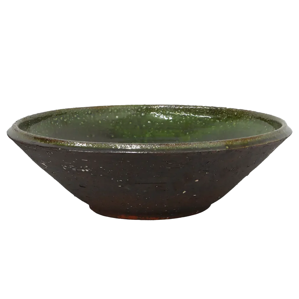 Romano rustic terracotta bowl 39cm olive