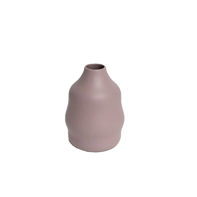 Ceramic rosie vase mauve