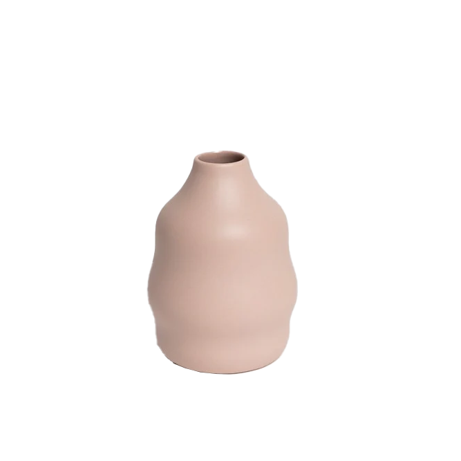 Ceramic rosie vase blush pink