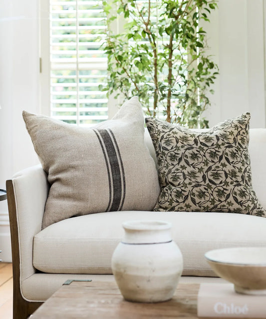 Russet stripe cushion cover 60cm