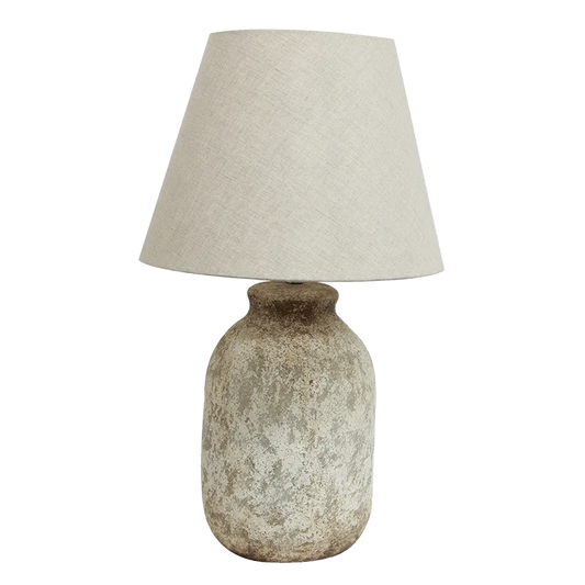 Rustic terracotta table lamp base tall
