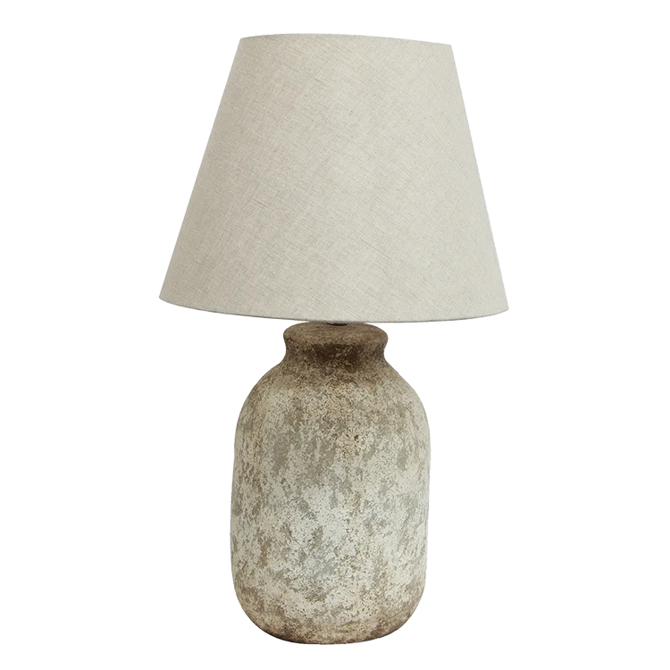 Rustic terracotta table lamp base tall