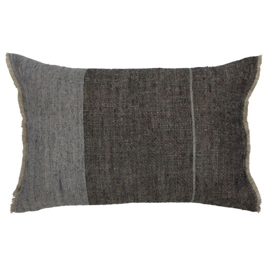 Linen cushion cover rustic navy 40 x 60cm