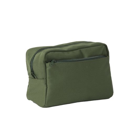 Canvas wash bag green large