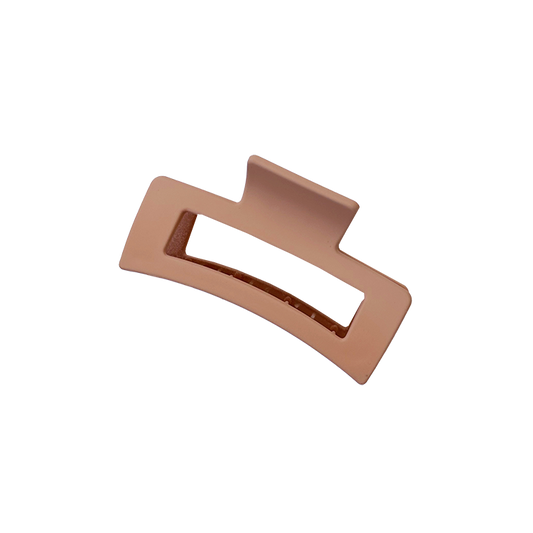 Rectangle claw clip peach 8.5cm