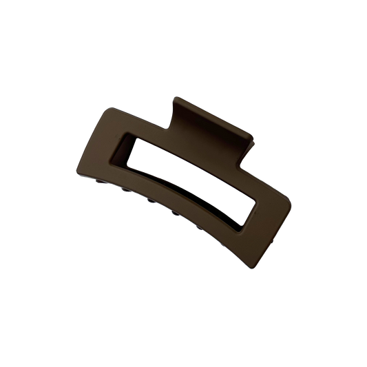 Rectangle claw clip cocoa 8.5cm