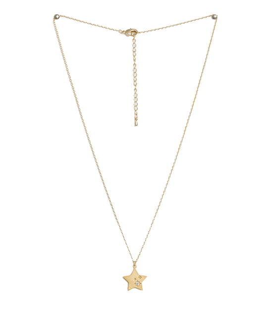 S+G star upon a star necklace gold