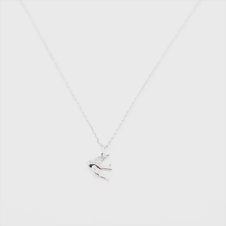 S+G silver swallow necklace