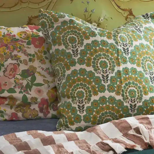 SOW Harriet floral linen euro pillowcase set