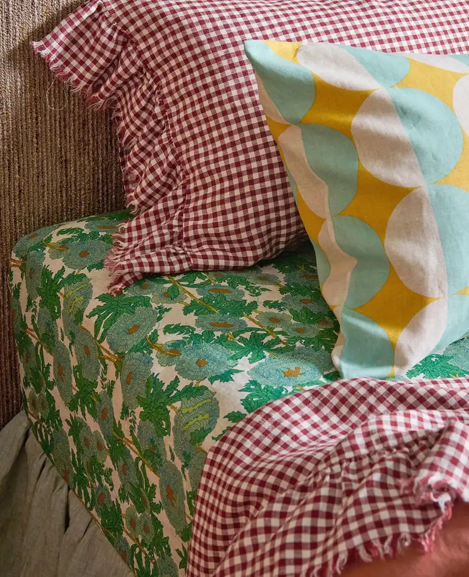 SOW Joan floral linen fitted sheet