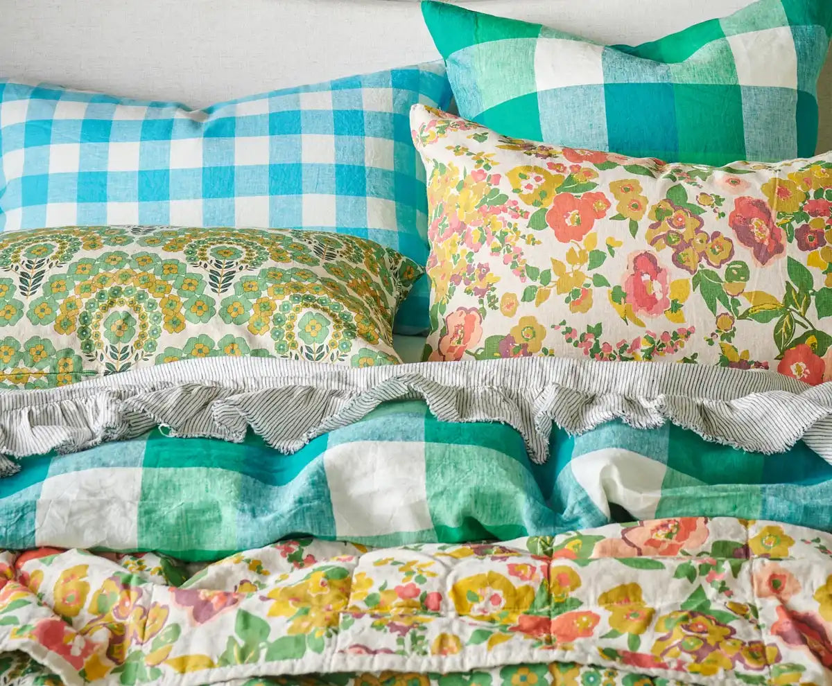 SOW Marianne floral linen pillowcase set
