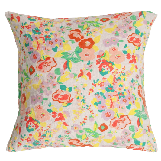 SOW Paloma floral linen euro pillowcase set