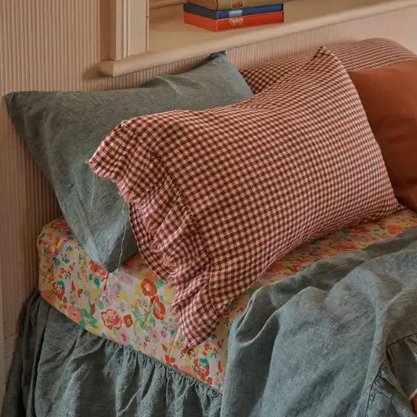 SOW Paloma floral linen fitted sheet