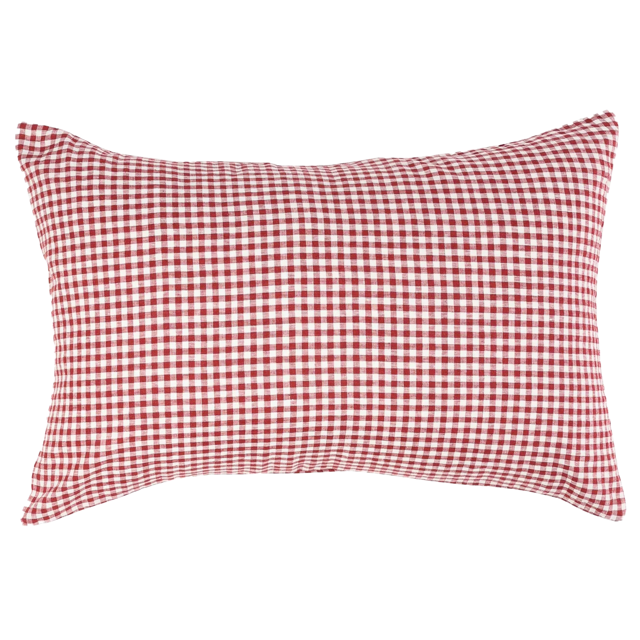 SOW gingham linen pillowcase set mulberry