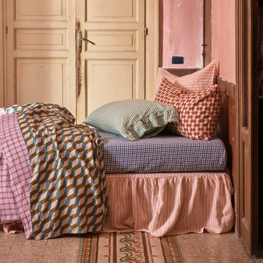 SOW Raffael floral linen flat sheet