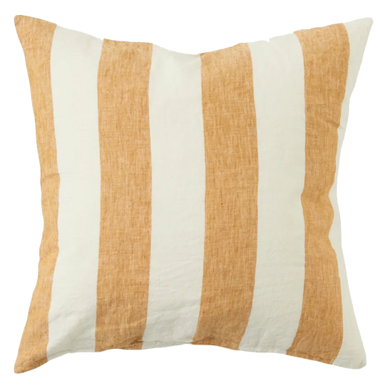 SOW tumeric stripe linen cushion cover 50cm