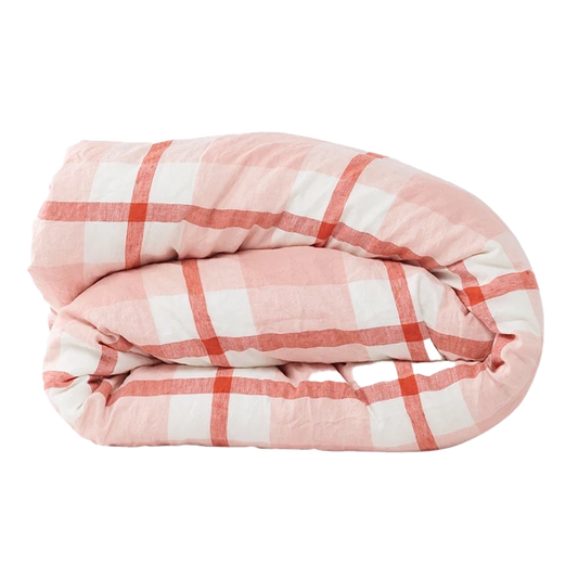 SOW floss check duvet cover