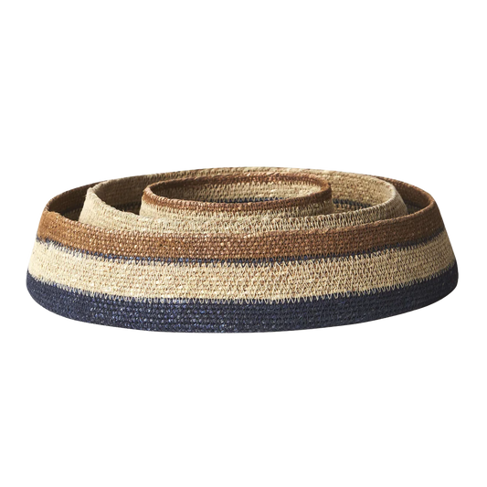 Sabine woven basket indigo