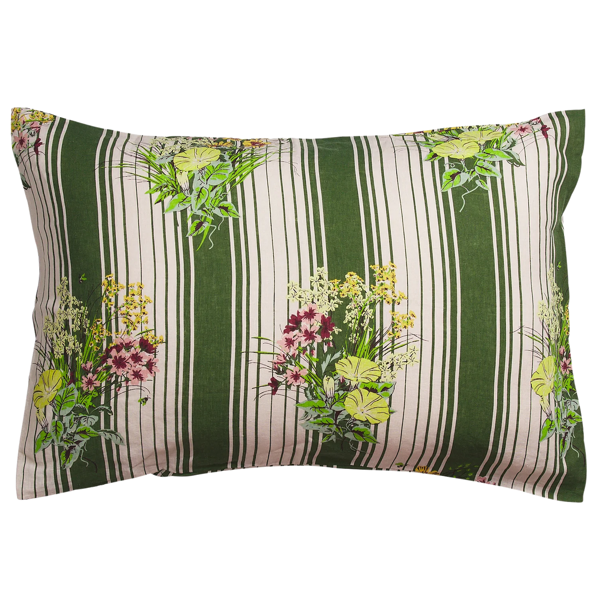 Sage & Clare Dempsey linen pillowcase set hunter green