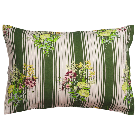 Sage & Clare Dempsey linen pillowcase set hunter green