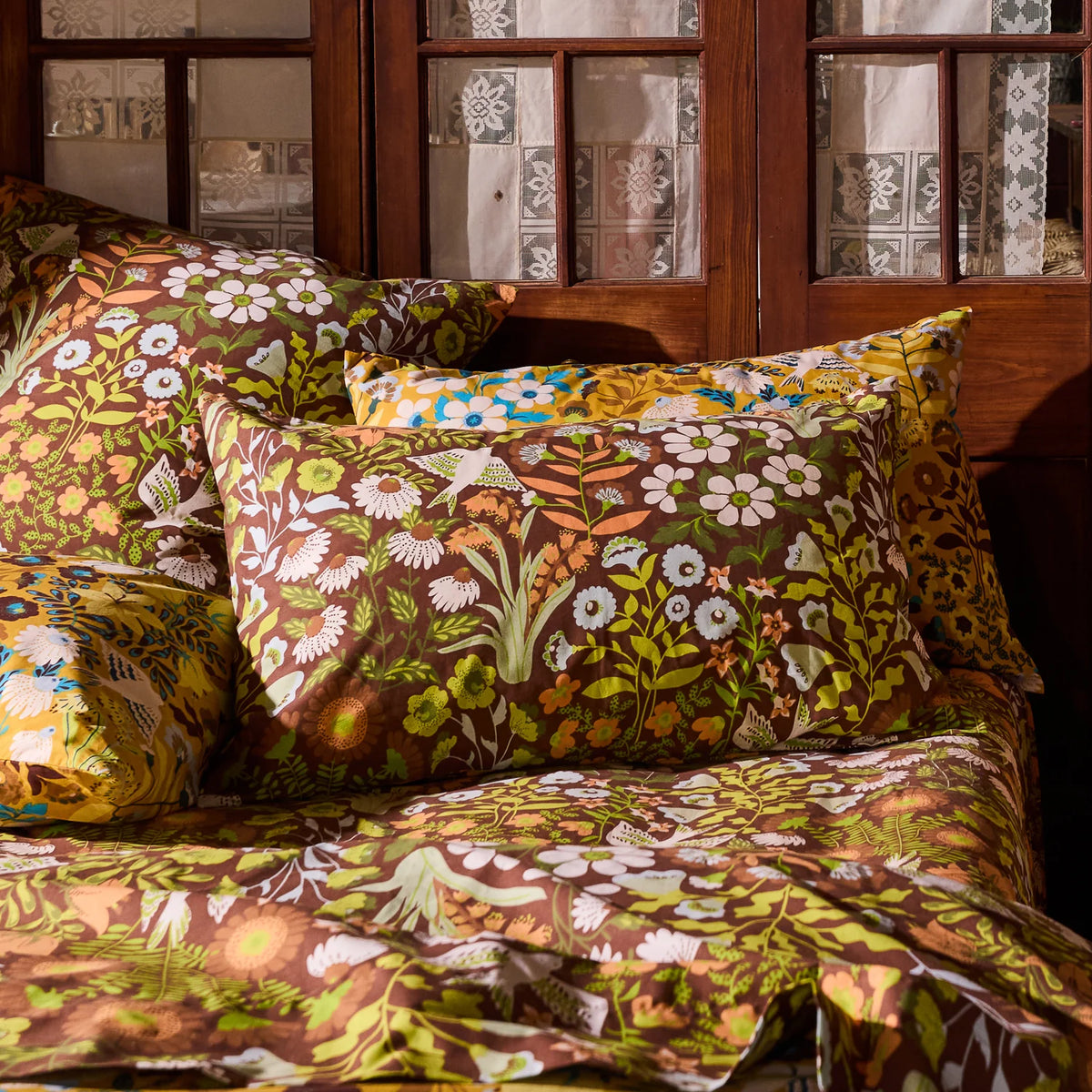 Sage & Clare Sloane cotton pillowcase set umber