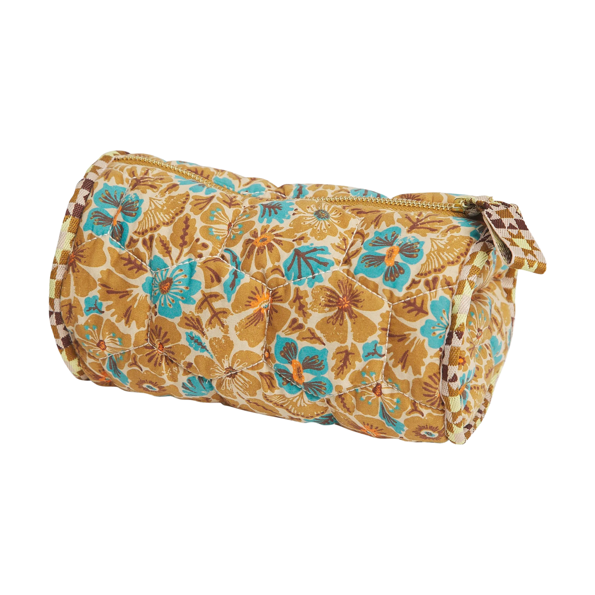 Sage & Clare organic cotton magnolia makeup bag turquoise