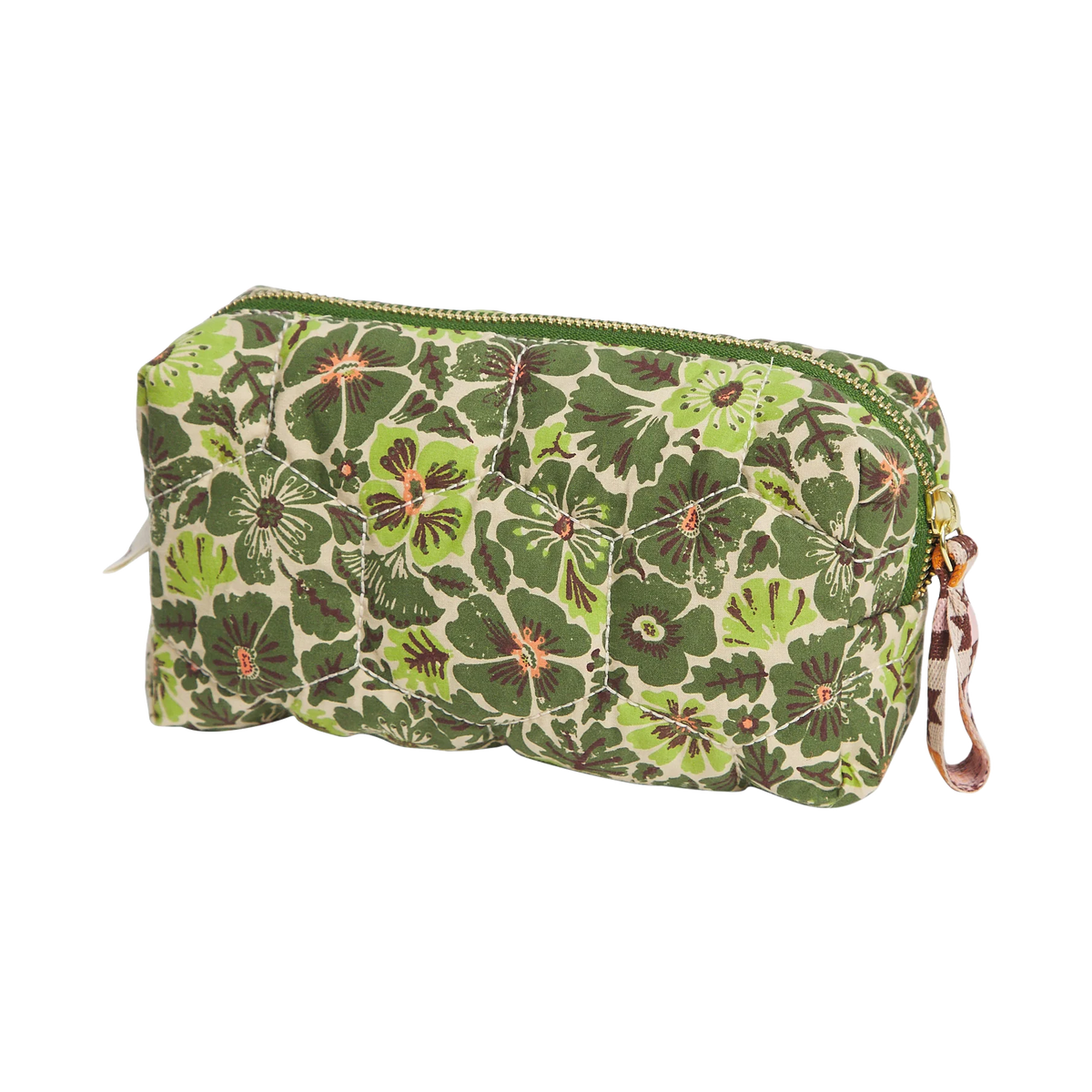 Sage & Clare organic cotton magnolia travel pouch cactus green