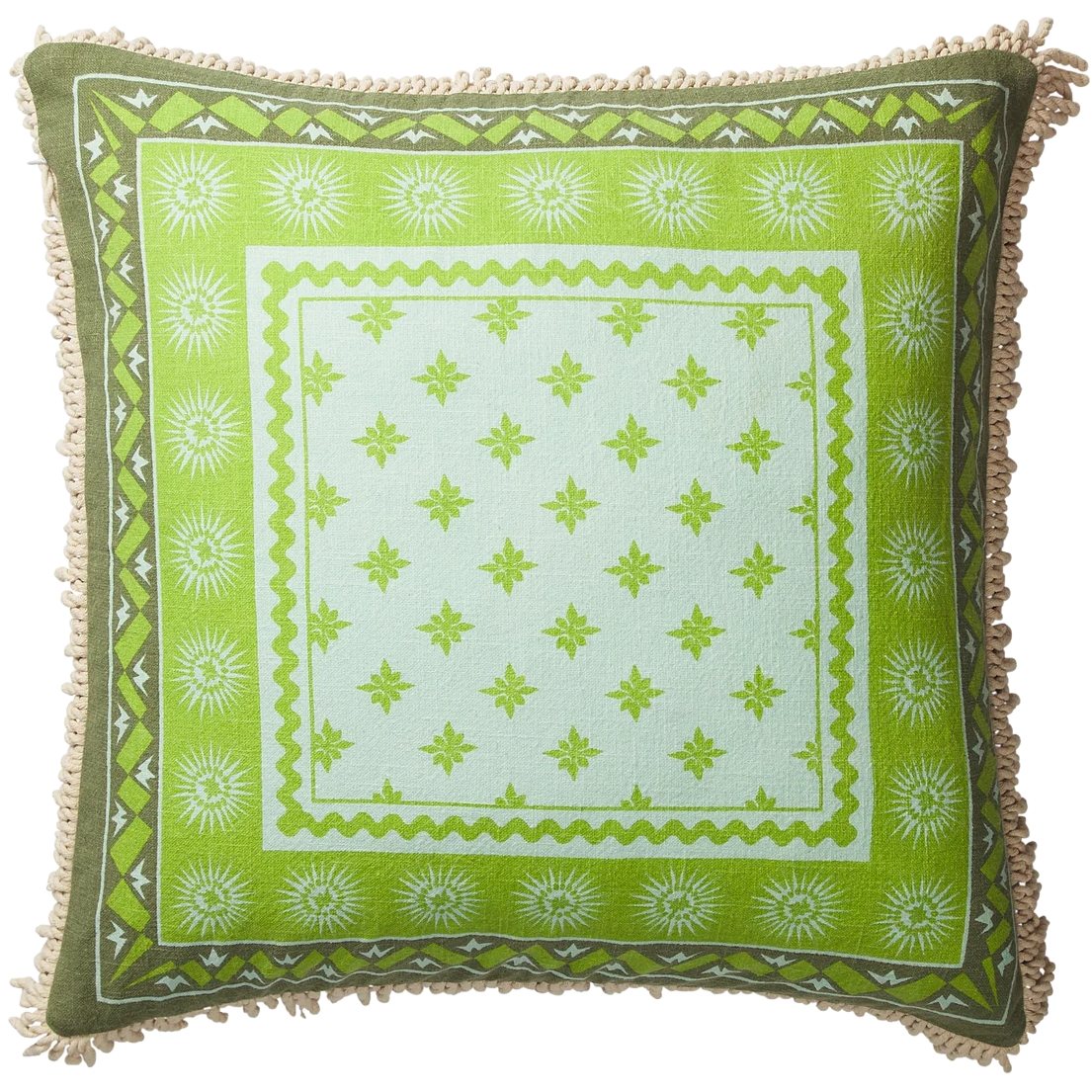 Sage x Clare Odessa cotton reversible cushion cover 60cm sable