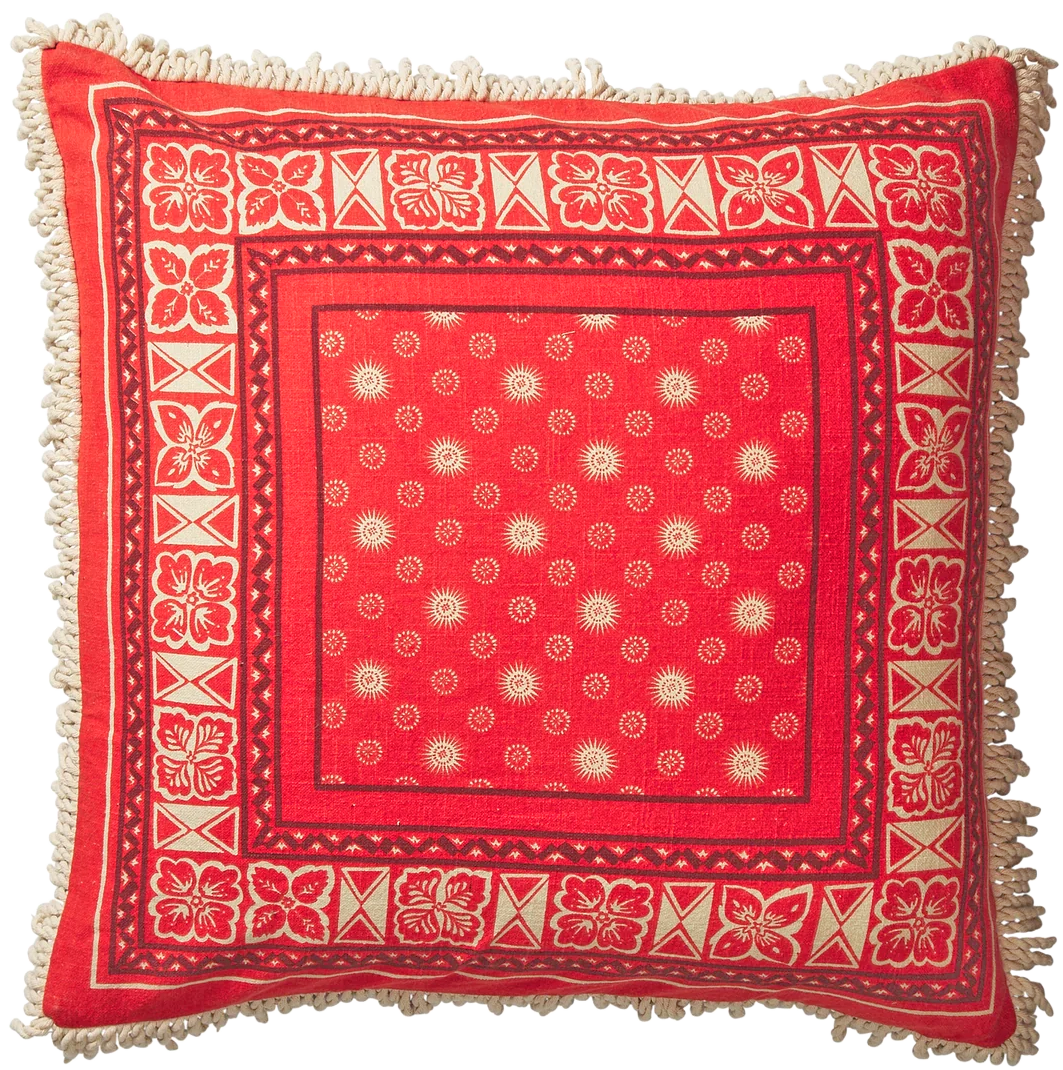 Sage x Clare Odessa reversible cushion cover 60cm poppy