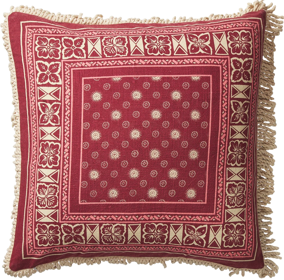 Sage x Clare Odessa reversible cushion cover 60cm poppy