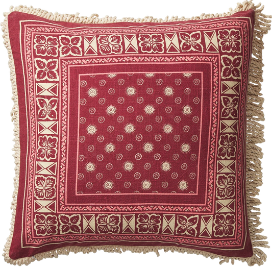 Sage x Clare Odessa reversible cushion cover 60cm poppy
