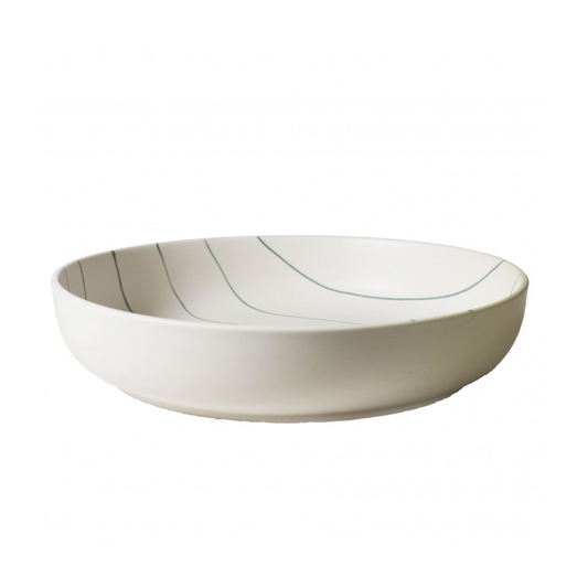 Salad bowl with green stripes 28cm
