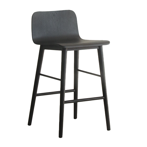 Sammy oak counter stool black