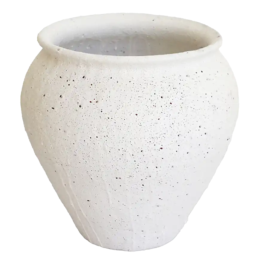 Santorini textured urn white 29cm