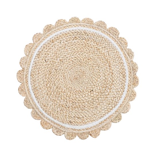 Scalloped placemat natural 38cm