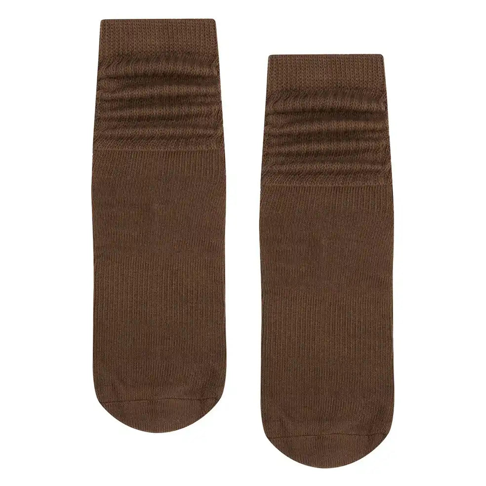 Scrunch pilates grip socks chocolate