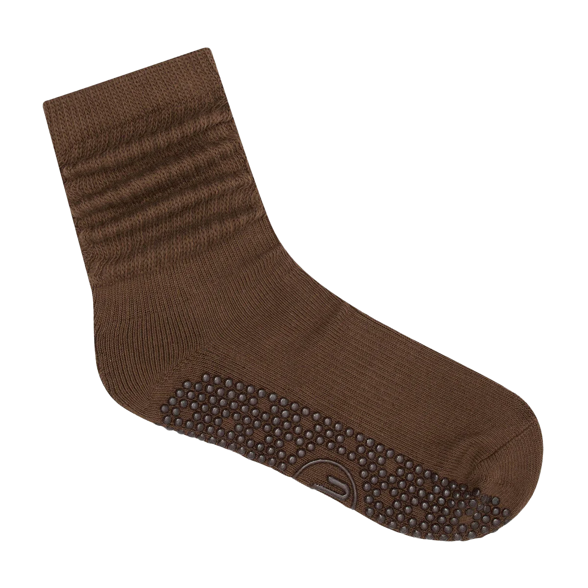 Scrunch pilates grip socks chocolate