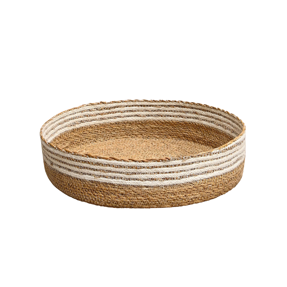 Seagrass & jute basket tray