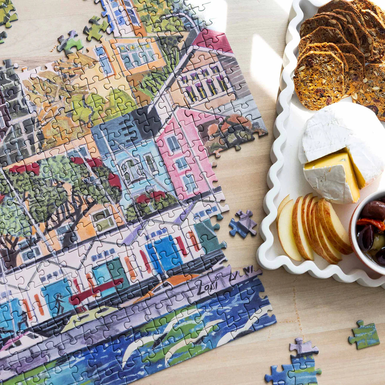 Seaside Wellington boat sheds 1000-piece jigsaw puzzle