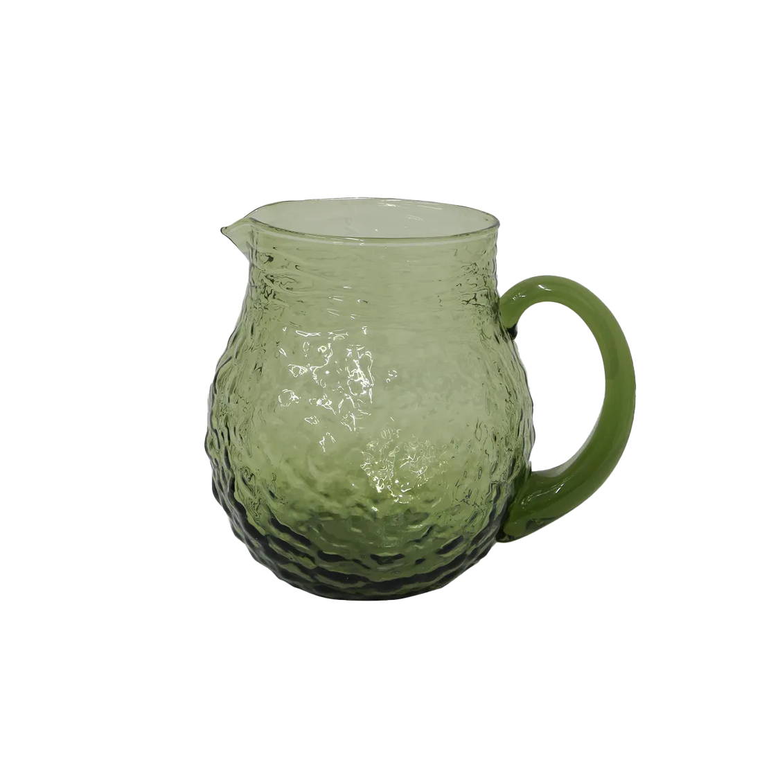 Sienna organic shaped glass jug green