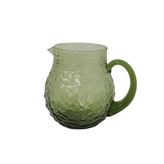Sienna organic shaped glass jug green
