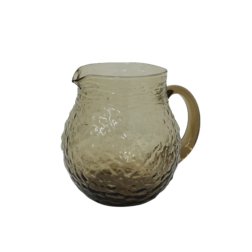 Sienna organic shaped glass jug smoke