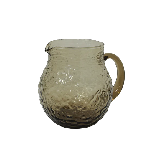 Sienna organic shaped glass jug smoke