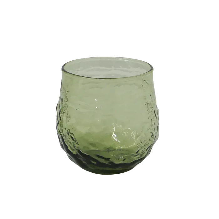 Sienna organic shaped glass tumbler green