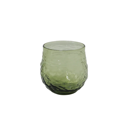 Sienna organic shaped glass tumbler green