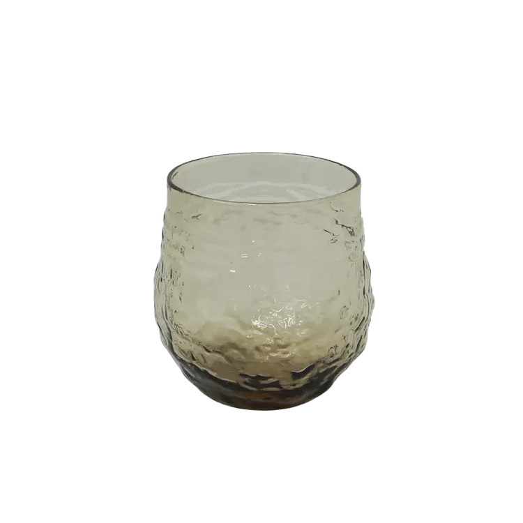 Sienna organic shaped glass tumbler smoke